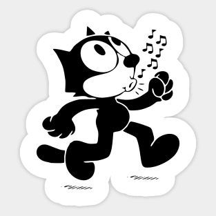 felix the cat walking Sticker